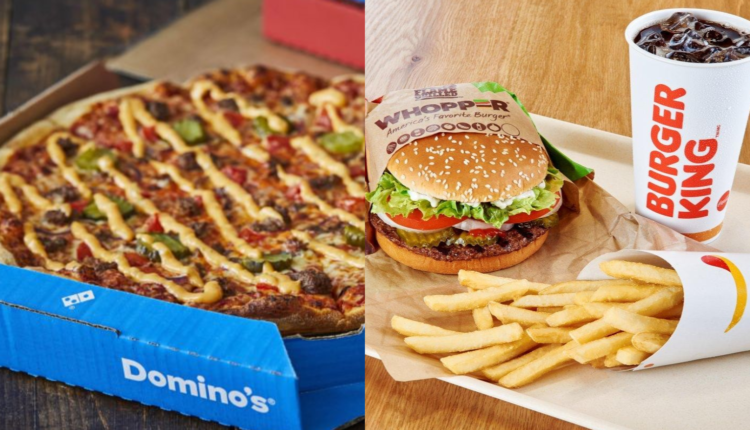 Burger King (BKBR3) anuncia fusão com Domino's Pizza no Brasil e ações da empresa disparam