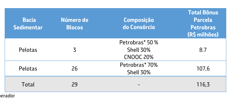 Petrobras (PETR4) leva 29 blocos no leilão da ANP
